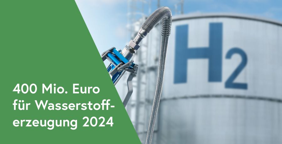 400 Mio. Euro für Wasserstoff-Projekte 2024