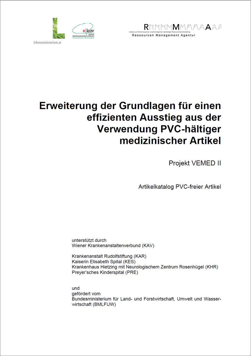Cover "Artikelkatalog PVC-freier Artikel"